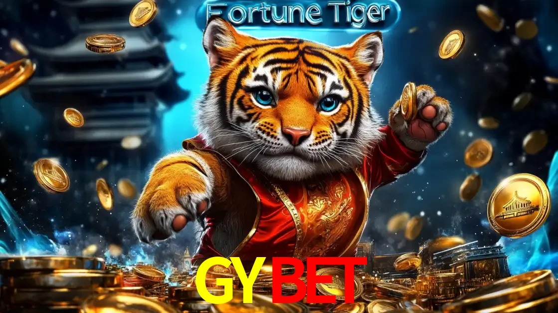 Imagem promocional do jogo de slot Fortune Tiger, com um tigre majestoso em traje tradicional cercado por uma fortuna em moedas de ouro, disponível agora no cassino GYBET.